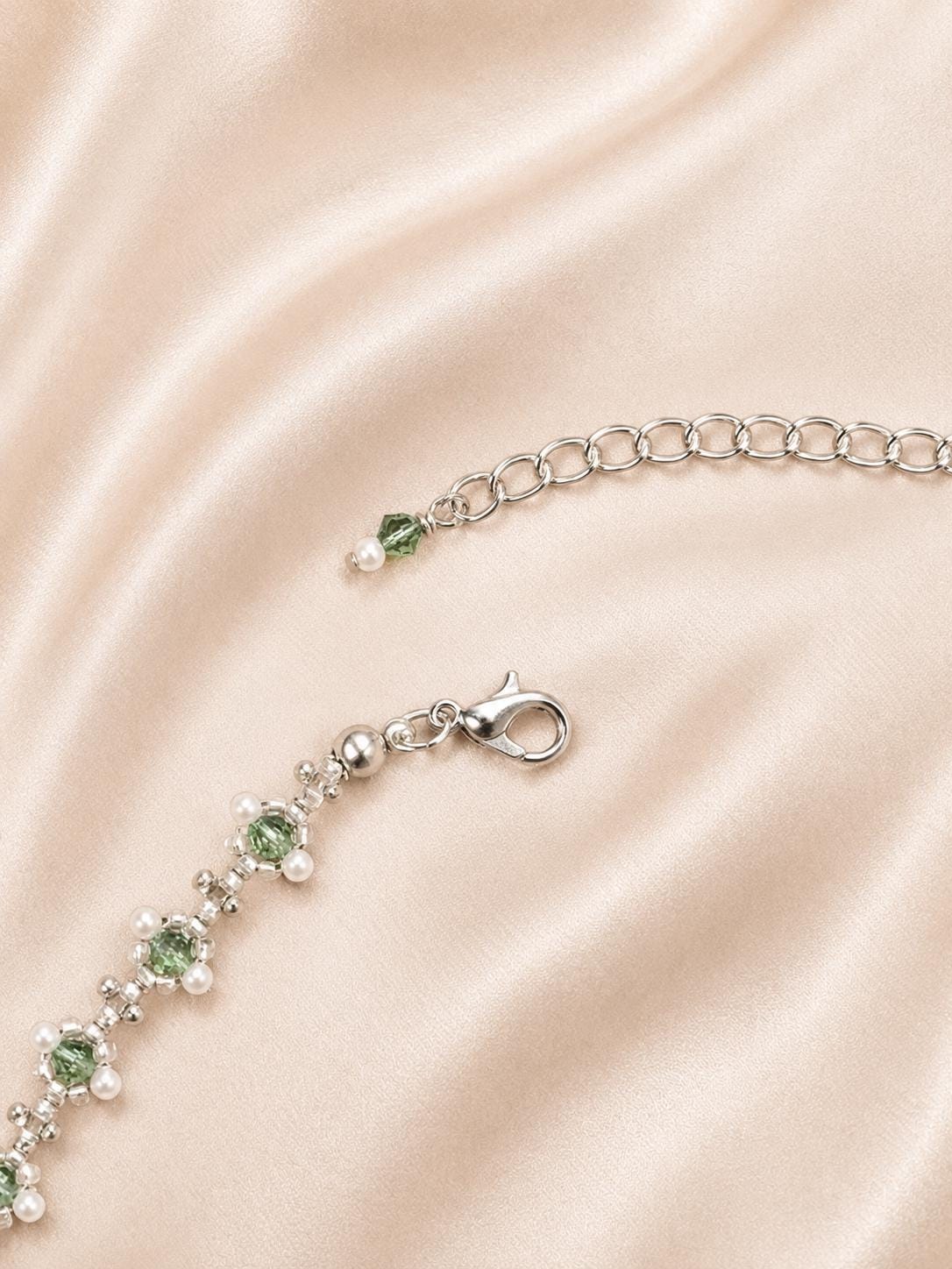 Floral Pearl Crystal Choker, Bridal Necklace, Pearl Wedding Necklace, Crystal Flower Choker, Bridal Jewelry, Romantic Wedding Accessory