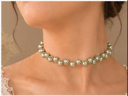 Pearl Choker Necklace, Bridal Pearl Choker, Wedding Jewelry, Elegant White Pearl Necklace, Minimal Bridal Necklace, Bridesmaid Jewelry