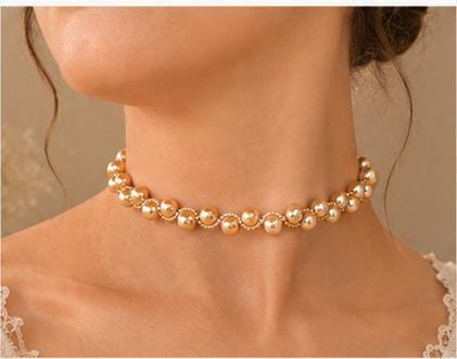 Pearl Choker Necklace, Bridal Pearl Choker, Wedding Jewelry, Elegant White Pearl Necklace, Minimal Bridal Necklace, Bridesmaid Jewelry