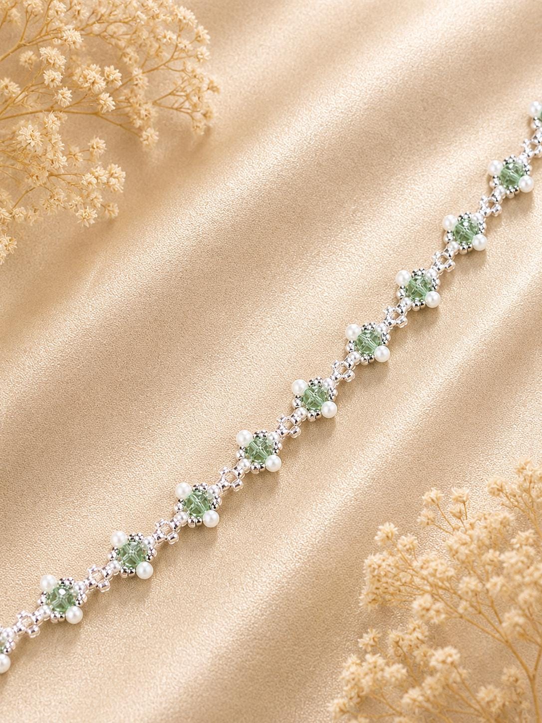 Floral Pearl Crystal Choker, Bridal Necklace, Pearl Wedding Necklace, Crystal Flower Choker, Bridal Jewelry, Romantic Wedding Accessory