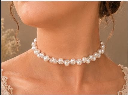 Pearl Choker Necklace, Bridal Pearl Choker, Wedding Jewelry, Elegant White Pearl Necklace, Minimal Bridal Necklace, Bridesmaid Jewelry