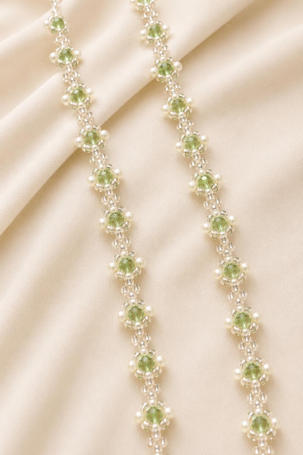 Sage Green Jewelry Set, Bridal Necklace and Bracelet Set, Green Crystal Pearl Jewelry, Bridesmaid Gift, Wedding Jewelry, Handmade Necklace
